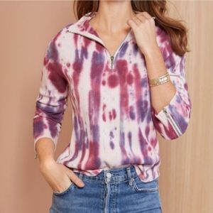Anthropologie x Chaser Charley Tie Dye Half Zip Pull Over